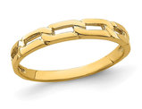 14K Yellow Gold Five Chain Link Band Ring (size 6)